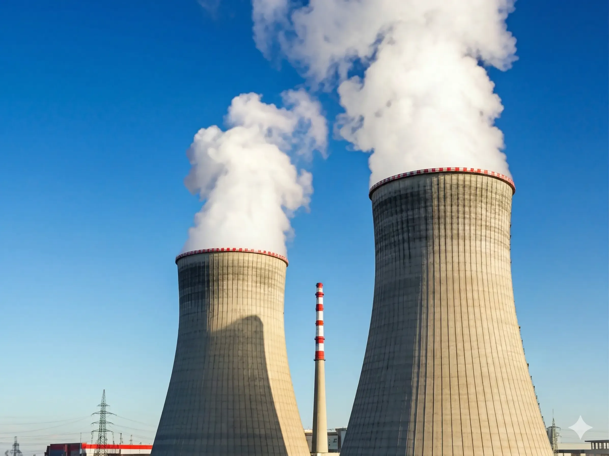 Nuclear reactor cooling stacks